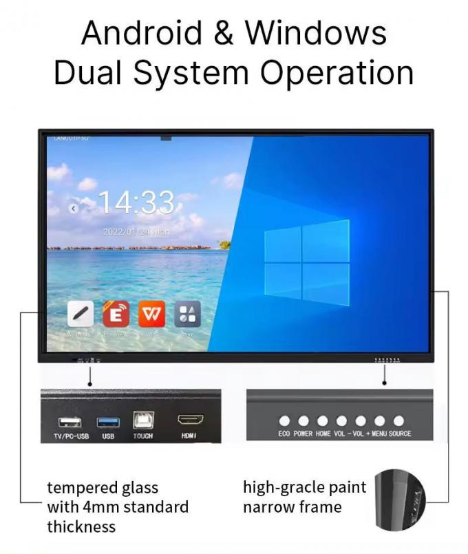 Touch Screen Presentation Board With Built-In 13MP Camera And Long-Lasting Life Time Of ≥50000 Hours 2