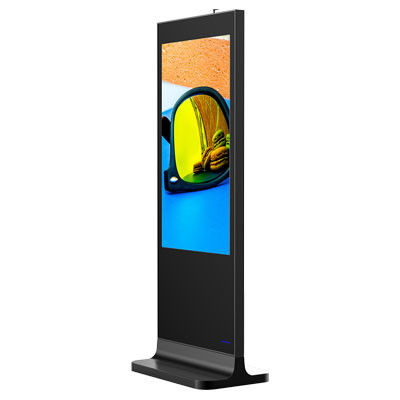 Quality  4K Floor Standing Digital Signage with 1920x1080 Resolution 16GB Storage and 500cd/m2 Brightness factory
