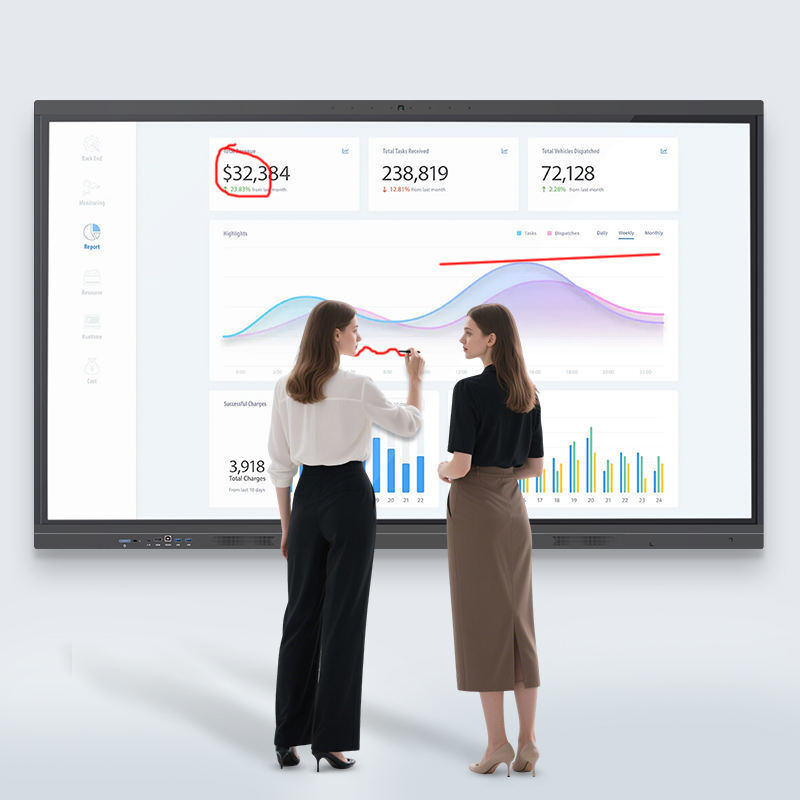 65 Inch 4K UHD Interactive Whiteboard with Infrared Touch