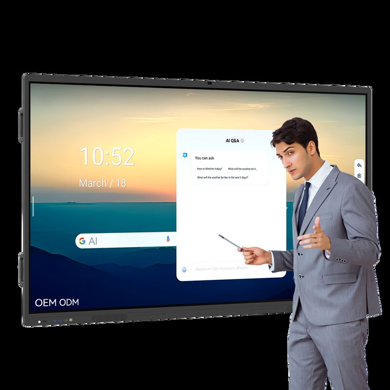 Touch Android HD 4K LCD Display Interactive Smart Board for Teaching ...