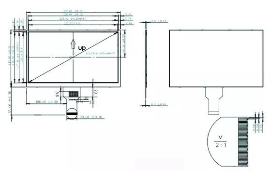 40 Pin 10.1 Inch LCD Display TFT LCD Screen Module 1204×600 LVDS Interface Wide View