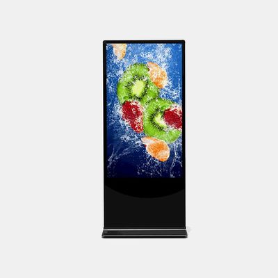 43 55 Inch Floor Standing Digital Signage Touchscreen For Advertising
