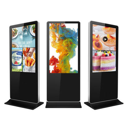 Customized Indoor Floor Standing Digital Signage With 8GB 16GB Storage