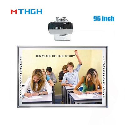 96 Inch Portable Interactive Whiteboard Smart Infrared 20 Points for Conference Room