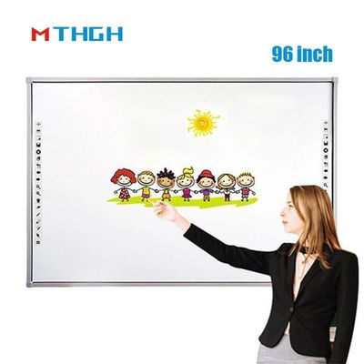 96 Inch Portable Interactive Whiteboard Smart Infrared 20 Points for Conference Room