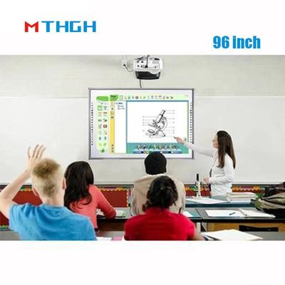 96 Inch Portable Interactive Whiteboard Smart Infrared 20 Points for Conference Room