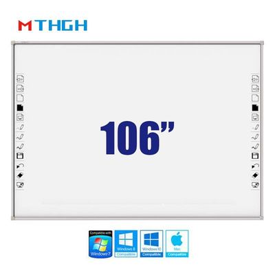 106 Inch Electromagnetic Touch Smart Whiteboard 3840X2160 Screen Resolution For School Interaction