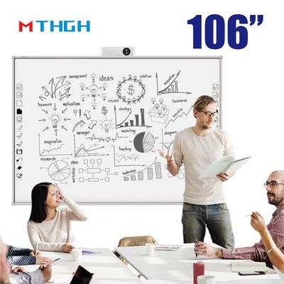 106 Inch Electromagnetic Touch Smart Whiteboard 3840X2160 Screen Resolution For School Interaction