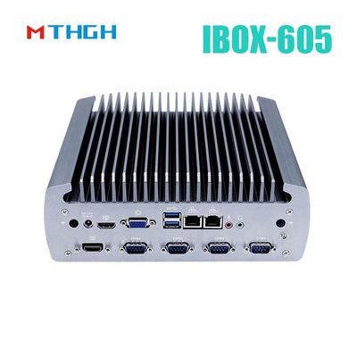 Intel Core I5-8500T Aluminum Chassis Mini PC ,Fanless Industrial PC IBOX-605