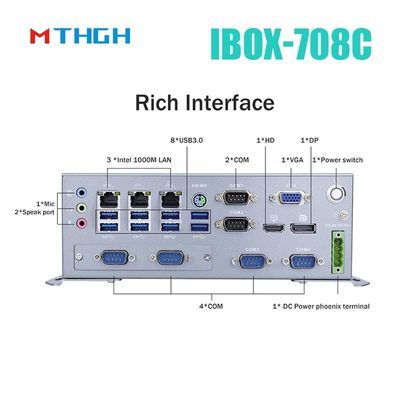 IBOX-708C Fanless Industrial Mini PC With 8GB DDR4 Quad Core I7 6700T