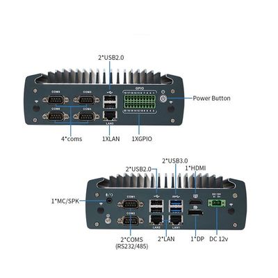 IBOX-1226 J6412 Industrial Fanless Mini PC With 32GB Ram And 12V DC Input