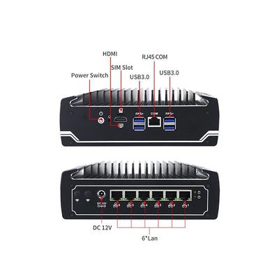 IBOX-501 N18 Fanless Industrial Mini PC Quad Core 32 GB Storage With MSATA