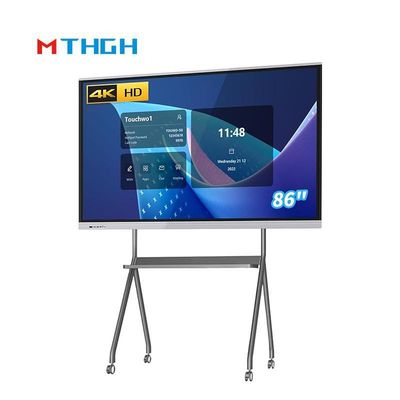 86 Inch 16 9 Interactive Touch Screen Whiteboard 4K 300cd/M2 Infrared Technology