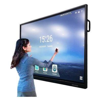 4K 75 Inch 20-Point Infrared Touch Interactive Whiteboard For School Classroom Teaching