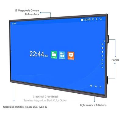 4K 65 Inch 16:9 Interactive LCD Whiteboard Infrared/Capacitive Touch For Smart Education