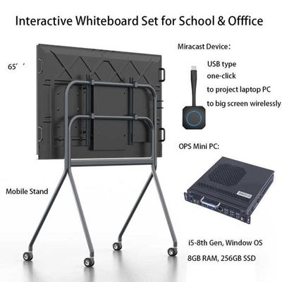 Interactive Smart Education Whiteboard 350cd/m2 Bright IR/Capacitive Touch