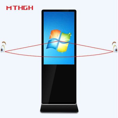43 Inch High Definition Floor Standing Free Standing Digital Signage With Max Resolution 1920x1080