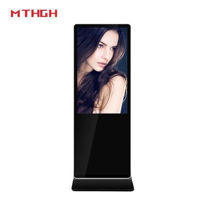 43 Inch High Definition Floor Standing Free Standing Digital Signage With Max Resolution 1920x1080