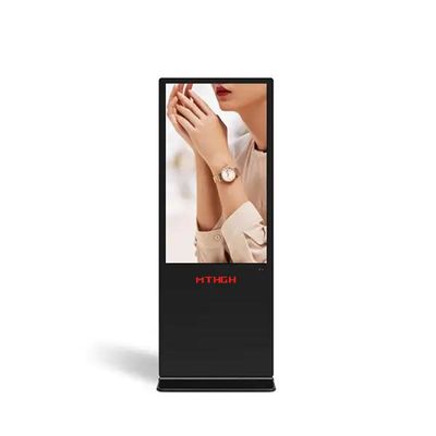 49 Inch Floor Standing Digital Display , Free Standing Digital Signage With Wall Mounting Options