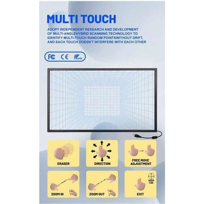 55 Inch Industrial Grade IR Touch Panel With Humidity Range Of 20%-90% RH And DC 5V Power Supply