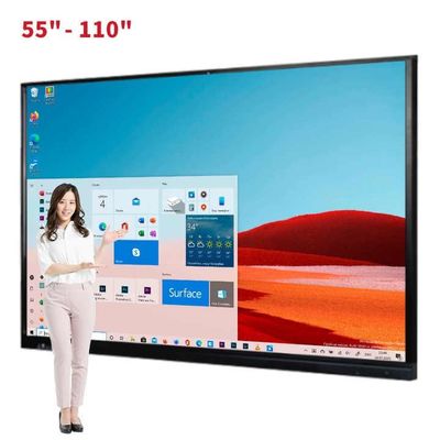 Interactive Whiteboard Collaborative Touch Screen Presentation Board With Dp Interface And High Contrast