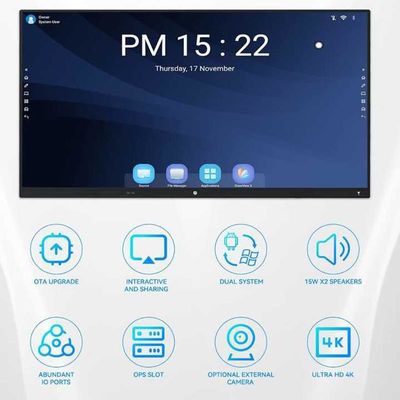 110 Inch Interactive Touch Screen Display 16 9 Aspect Ratio DP Interface Professional Demonstration Board