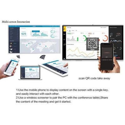 16 9 Aspect Ratio Interactive Touch Screen Demo Board And ≥50000 Hours Service Life