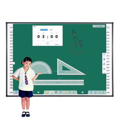 120 Inch 10 Point Touch Screen Teaching Board Wall Mounted With Hotkeys