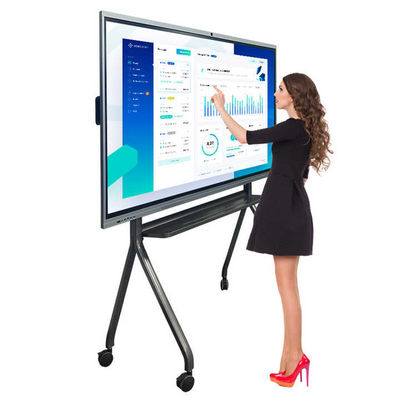 65 Inch Brightness 350cd/M2 Interactive Touch Screen Whiteboard With Software Interactive Whiteboard Software OPS PC