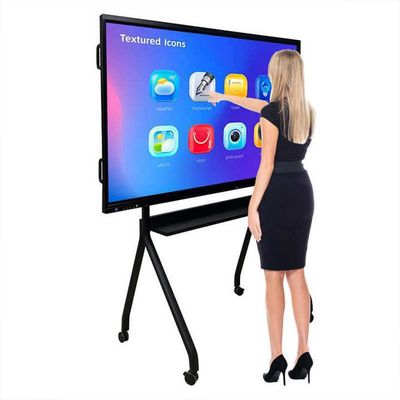 65 Inch Interactive Touch Screen Whiteboard 4K Screen Panels Smart Display with Infrared 10/20 Points and Android 13.0