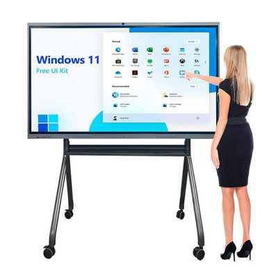 65 Inch Interactive Touch Screen Whiteboard 4K Screen Panels Smart Display with Infrared 10/20 Points and Android 13.0