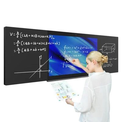 75" Smart Digital Blackboard Infrared 40 Contacts Interactive School Classroom Teaching Whiteboard with Eraser Accessories
