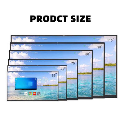 Anti Glare Glass Interactive Touch Screen Whiteboard Android 8+128G Win 10 11 40 Point Touch